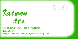 kalman ats business card